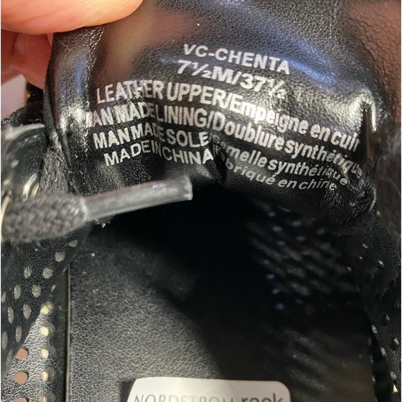 NWT Vince Camuto Leather Chenta Sneakers Perforated & Studded Lace Ups Size 7.5 - Picture 9 of 10